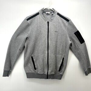 Calvin Klein Men's Full Zip Bomber Sweatshirt Jacket Gray Black Small (R)